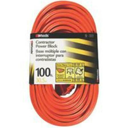 COLEMAN CABLE Cord Ext Outdoor12/3X100Ft Org 820 6754170